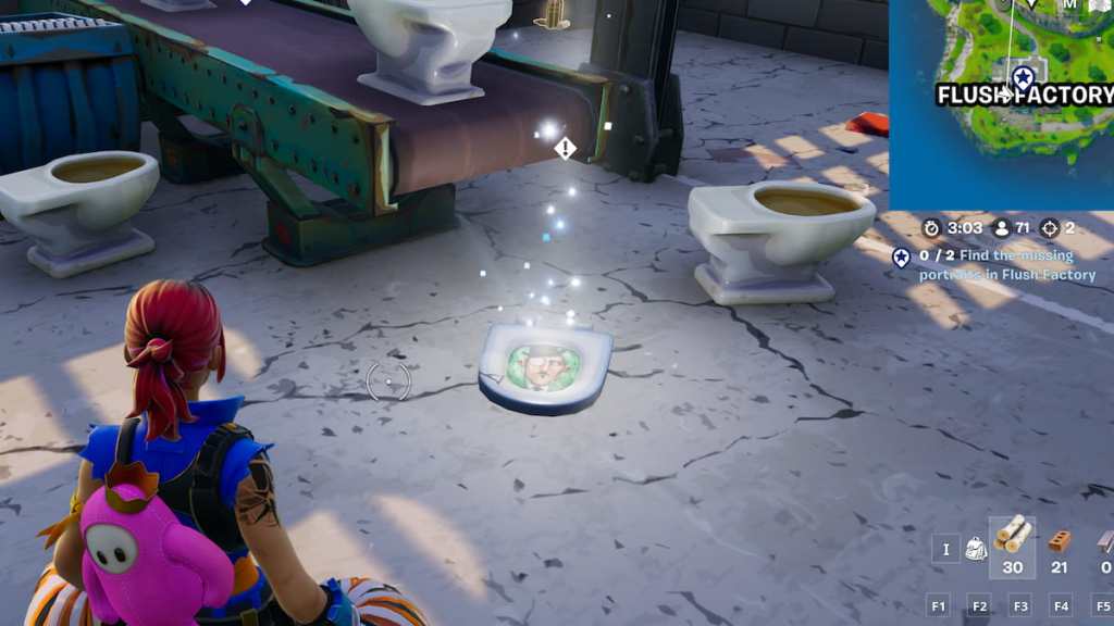 Fortnite OG toilet seat portrait location