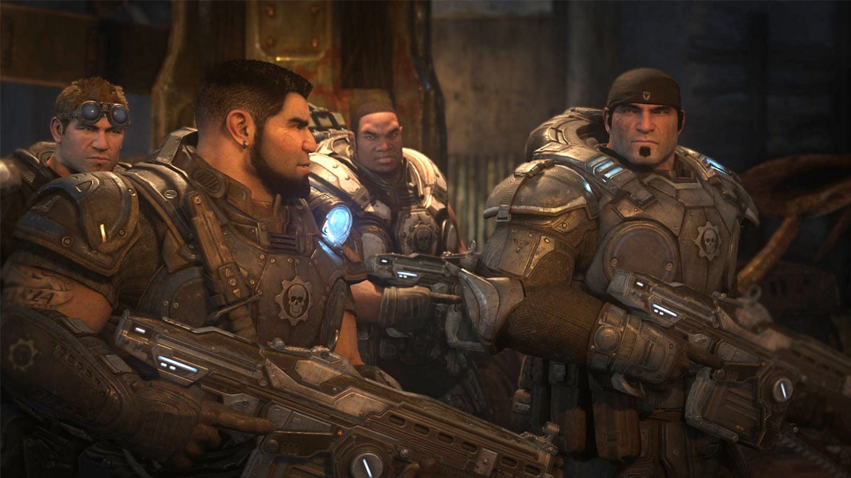 Marcus Fenix and Dom in Gears of War: Ultimate Edition