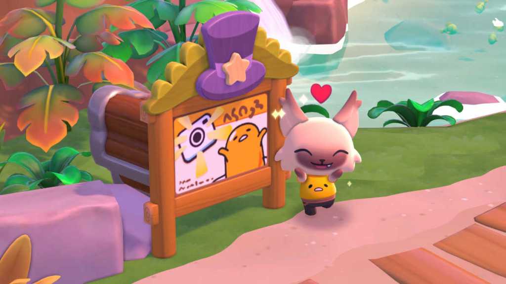 Gudetama board in Hello Kitty Island Adventure