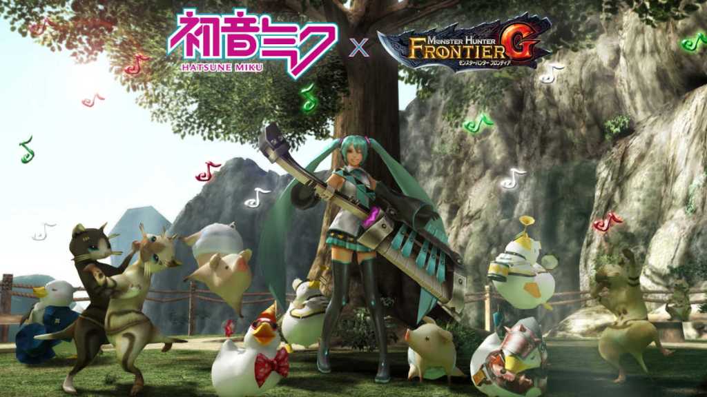 Hatsune Miku x Monster Hunter Frontier G promotional art