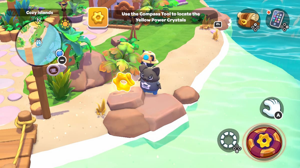 Yellow Power Crystal in Hello Kitty Island Adventure