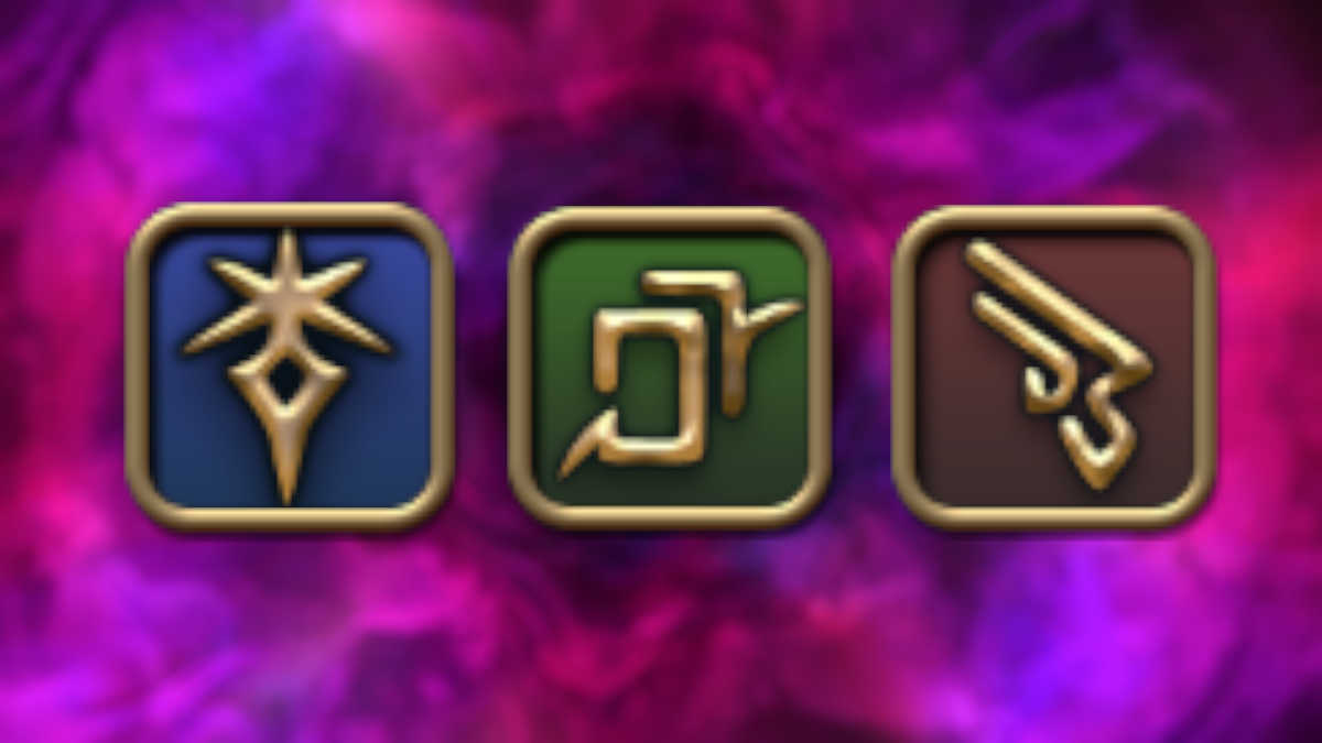 Dark Knight, Astrologian, Machinist job icons in FFXIV