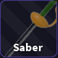 Saber sword in Verse Piece Roblox experience