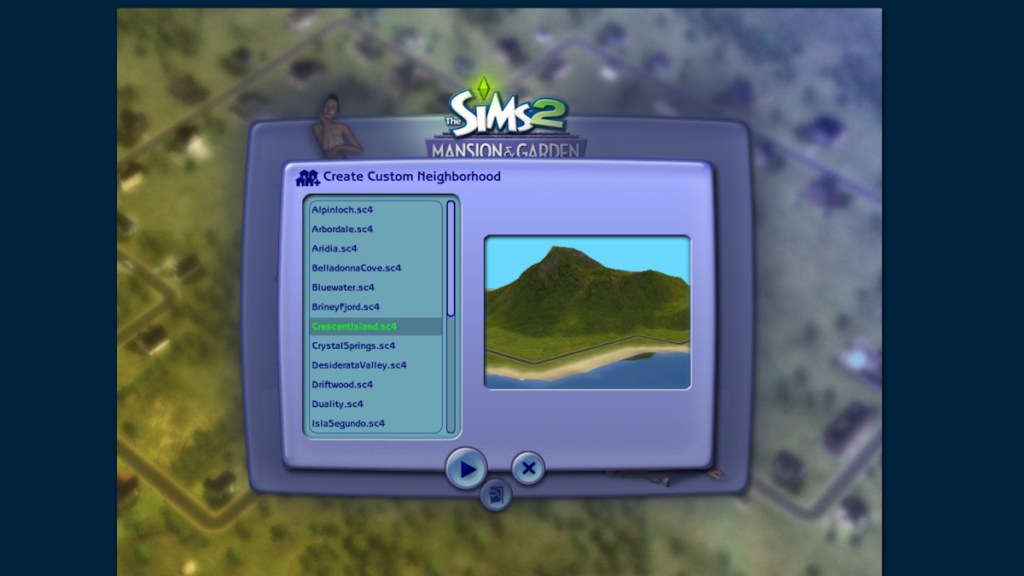 Creating a new world in Sims 2