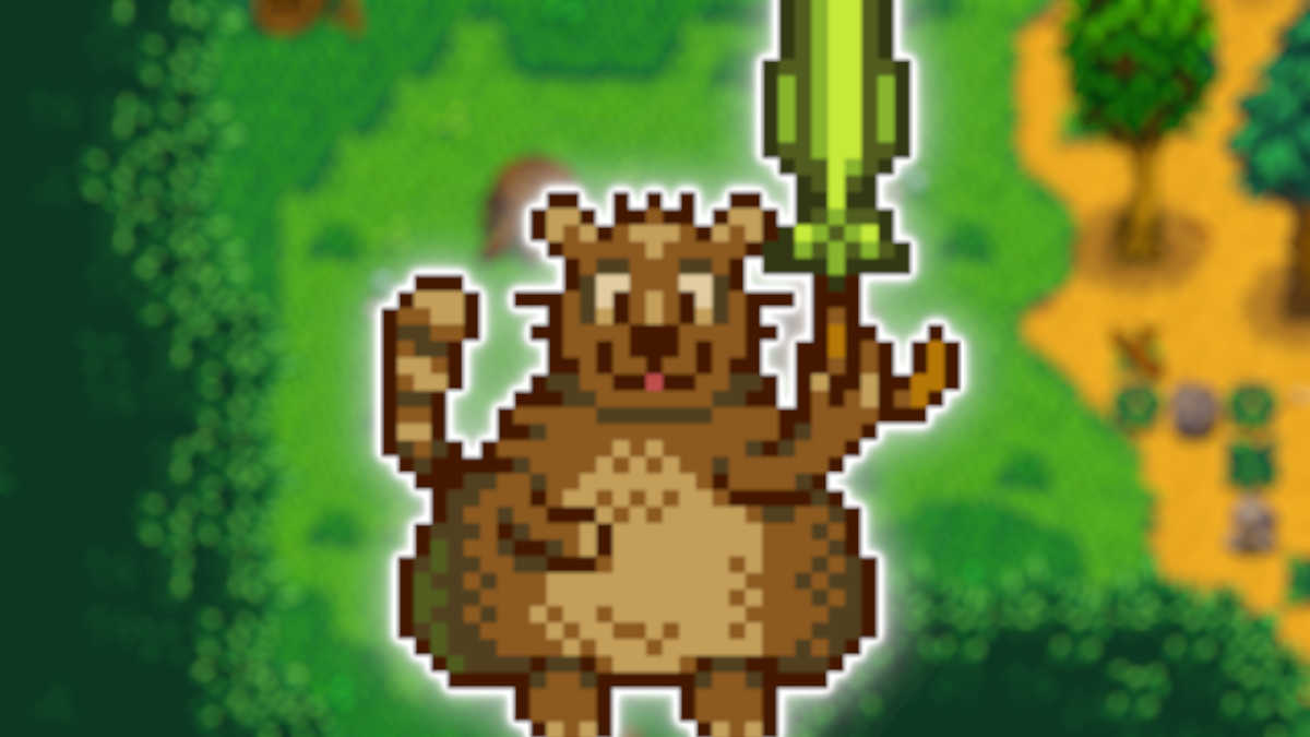 The Trash Bear in Stardew Valley