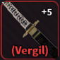 Vergil weapon from Verse Piece Roblox experience