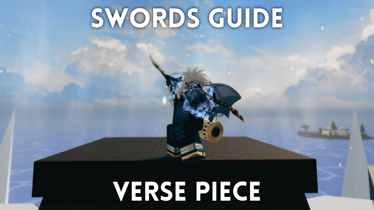 A player posing with the Sung Jin Woo sword in Verse Piece Roblox experience