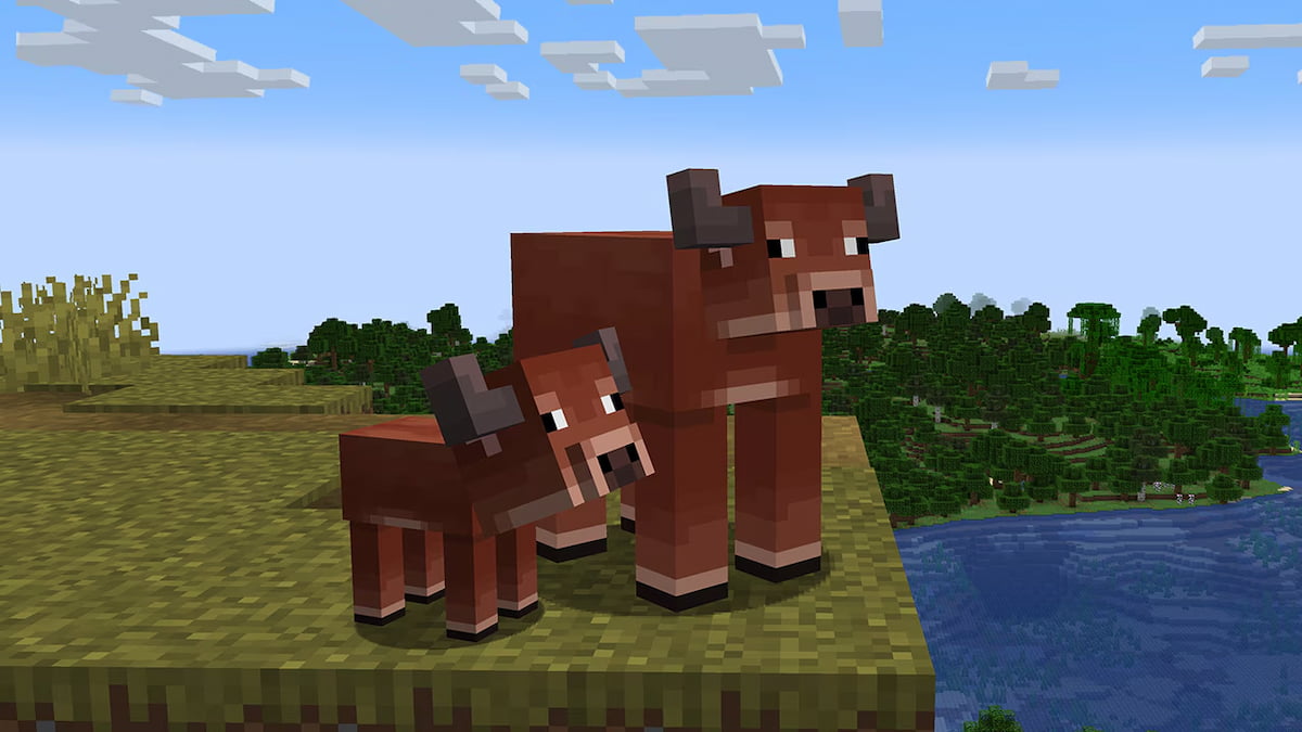 Warm cows in Minecraft