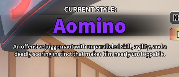 A description of the Aomino style in Kuroku's Basket Showdown Roblox