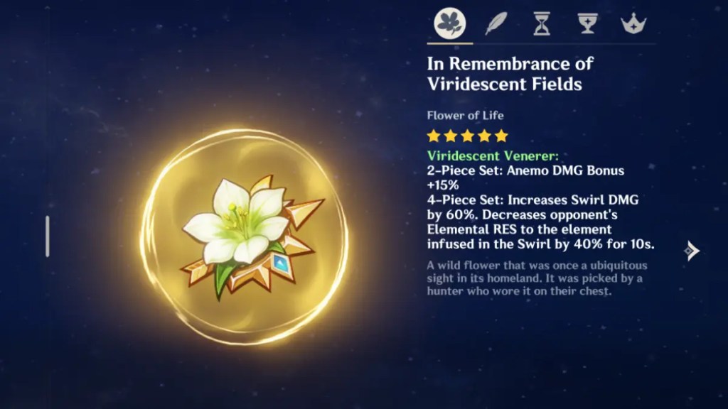 Viridescent Venerer artifact set effect in Genshin Impact