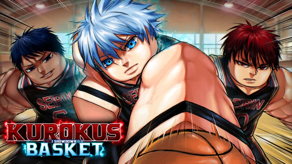 The cover of a Roblox game Kuroku's Basket Showdown