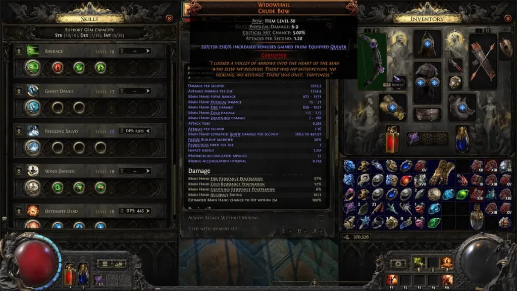 Widowhail Unique Bow in Path of Exile 2