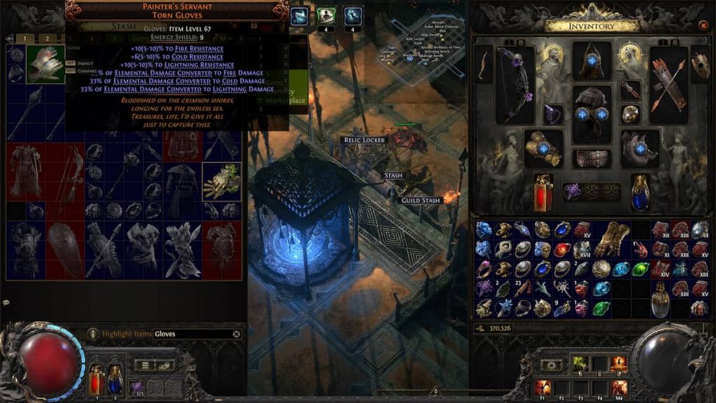 Painter's Servant Unique Gloves in Path of Exile 2