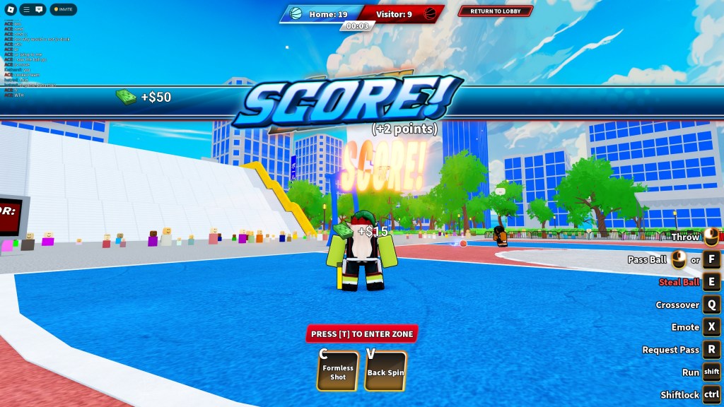 Roblox player has scored in Kuroku's Basket Showdown