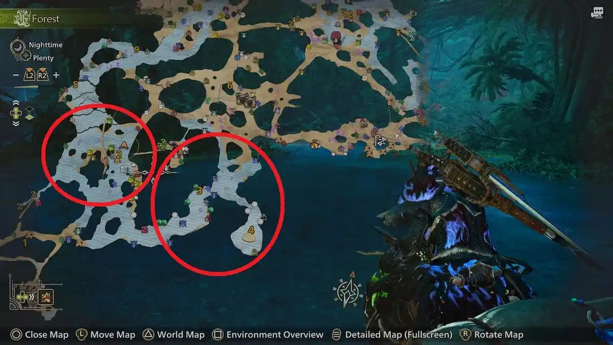 Zones 2 and 3 in MHW Scarlet Forest