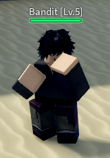 Bandit enemy that drops wood material in Verse Piece Roblox experience