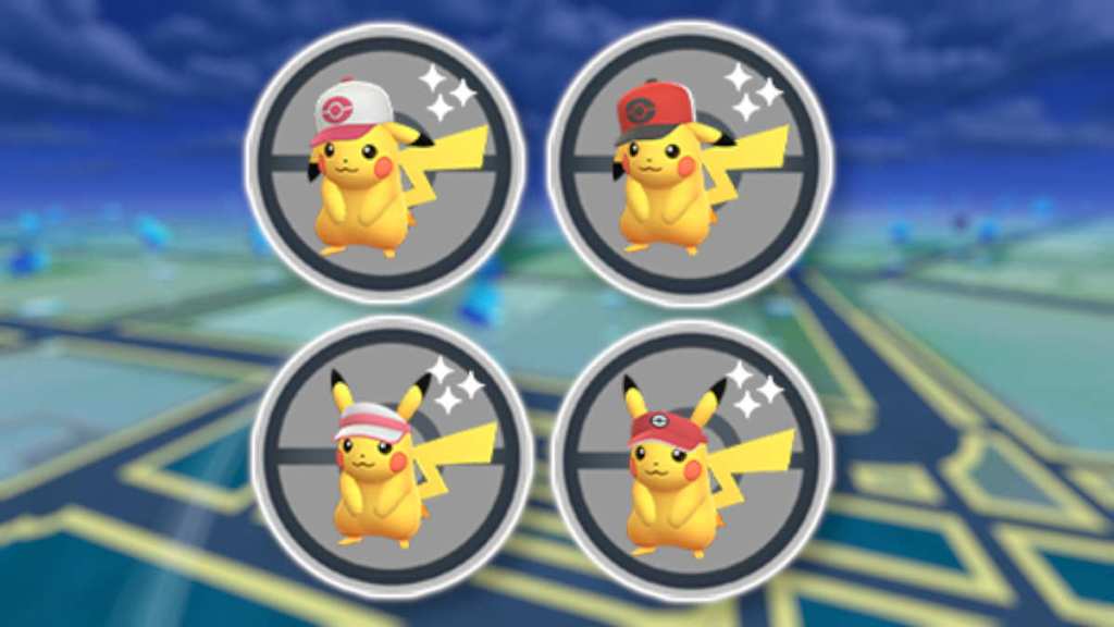 Behatted Pikachus in Pokémon GO