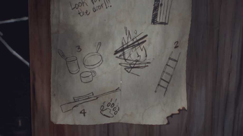 Lower half of the instructions inside the cabin in Lost Records: Bloom & Rage