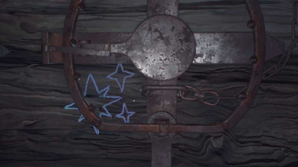 Stars symbol behind the Bear Trap in Lost Records: Bloom & Rage