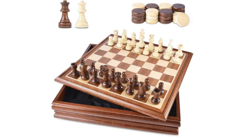 Chess board with Checkers pieces