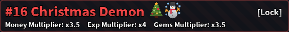 Christmas Demon title in Verse Piece Roblox experience