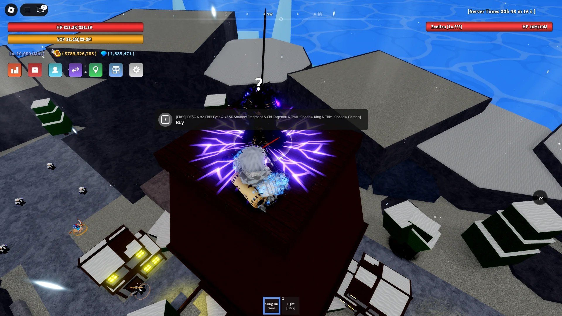 Location of the Cid's NPC in the Frost Town in Verse Piece Roblox experience which gives you the Cid V2 sword