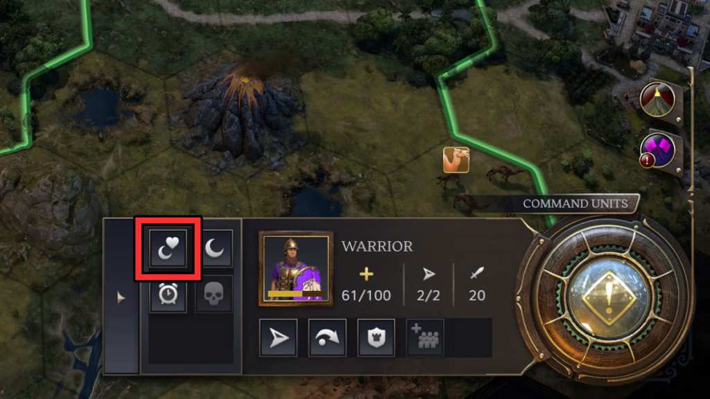 Civilization 7 heal button