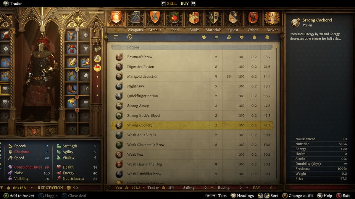 Strong Cockerel potion in KCD2