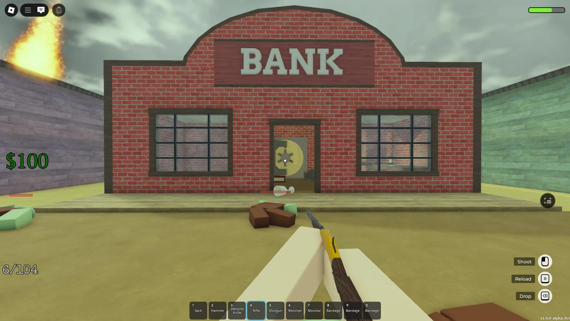 Preview of a Bank with a vault that contains bonds in it in Verse Piece Roblox experience