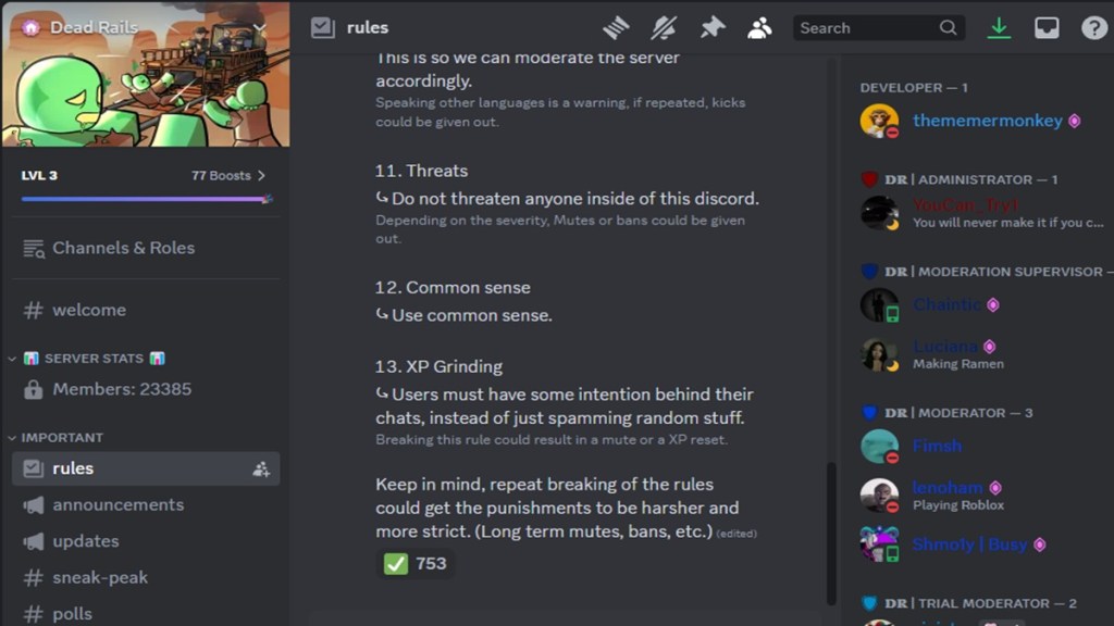 Discord server rules