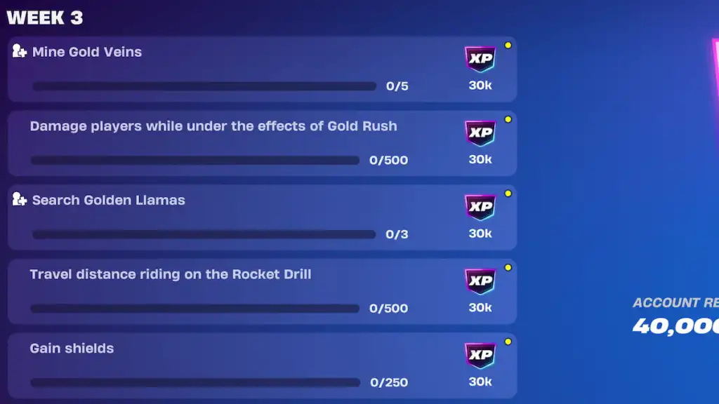 Fortnite Chapter 6 Season 2 Week three quests