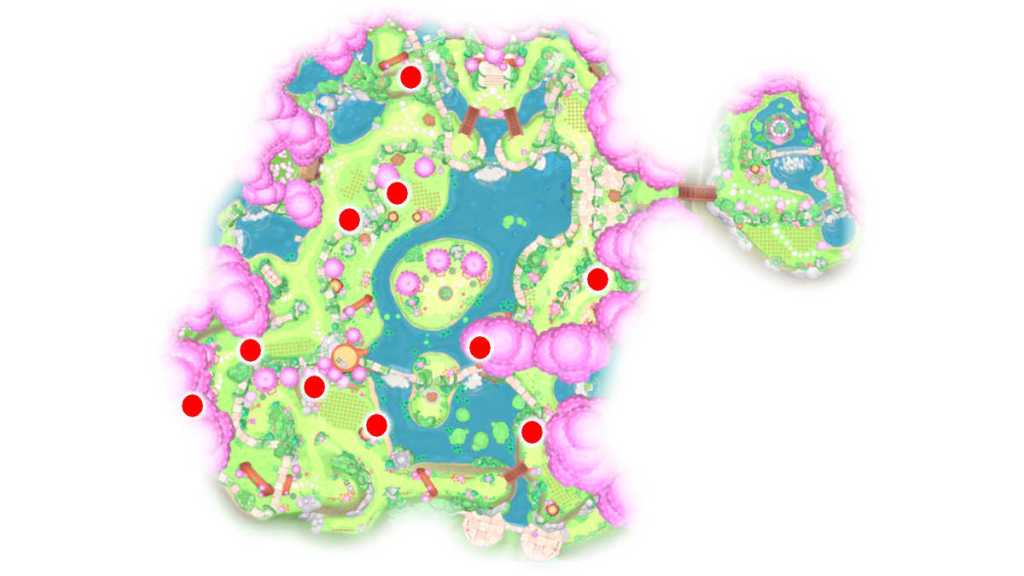 Merry Meadow Gift Flower locations in Hello Kitty Island Adventure