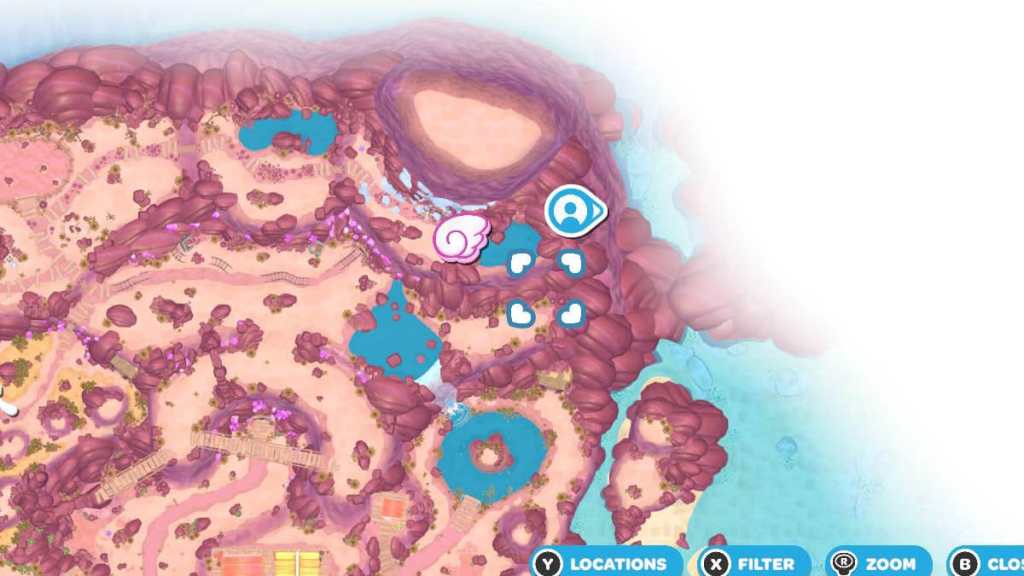 Hello Kitty Island Adventure Icy Peak golden chest map location