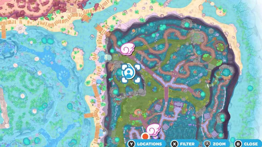 Hello Kitty Island Adventure Spooky Swamp golden chest map location