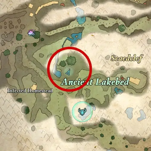 Ancient Lakebed map location