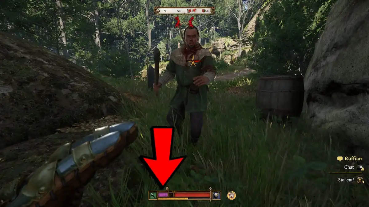 Enemy's health bar in KCD2