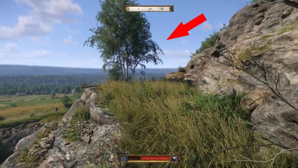 Kingdom Come Deliverance 2 - Mad Stonemason's treasure guide - Head toward the small cropping of trees