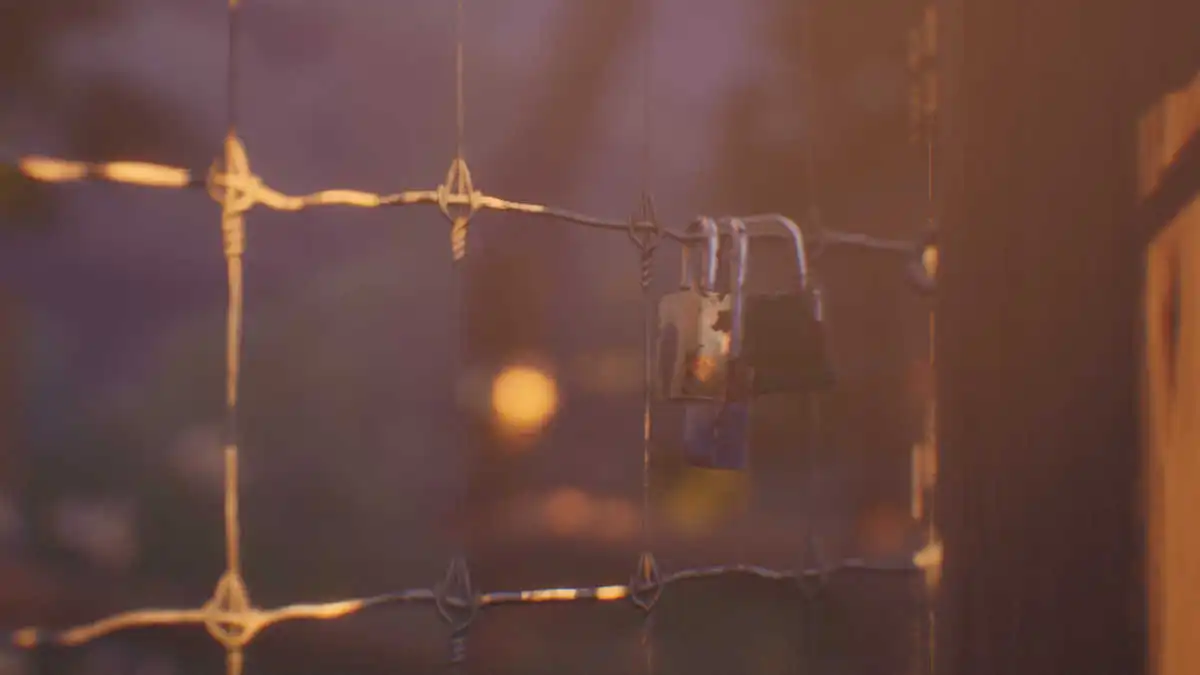 Lovelocks on the fence in Lost Records: Bloom & Rage