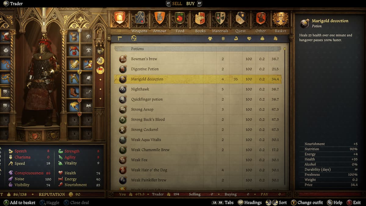 Marigold Decoction in KCD2