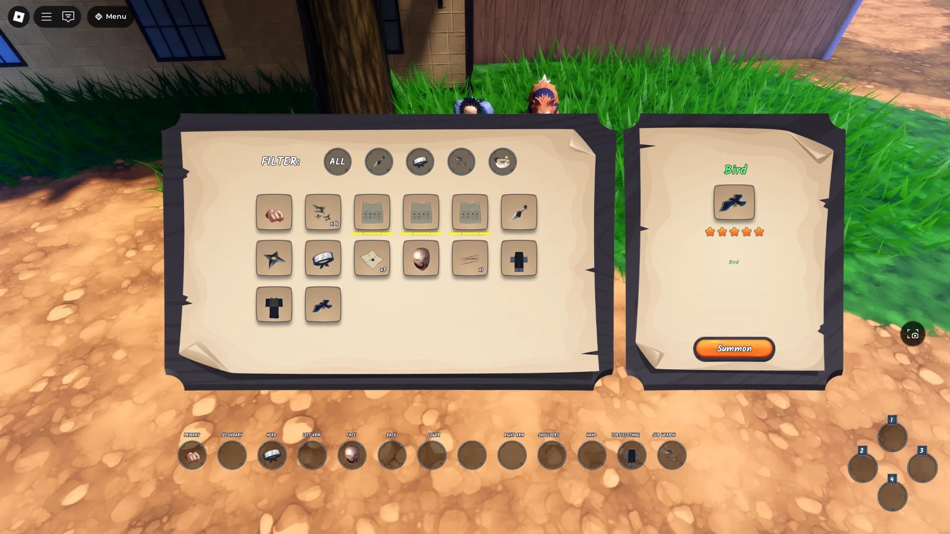 A preview of a player's inventory with mounts in it in Ninja Time Roblox experience