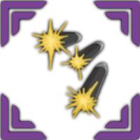 The icon for the Rocket Barrage skill of the Purple Eyes Clan in Ninja Time Roblox experience