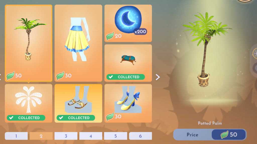 Tier 2 rewards in the Oasis Retreat Star Path in Disney Dreamlight Valley