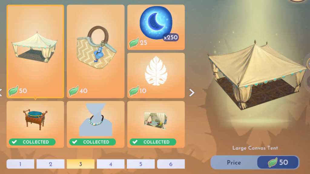 Tier 3 rewards in the Oasis Retreat Star Path in Disney Dreamlight Valley