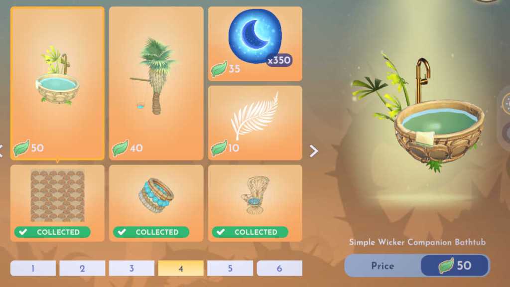 Tier 4 rewards in the Oasis Retreat Star Path in Disney Dreamlight Valley