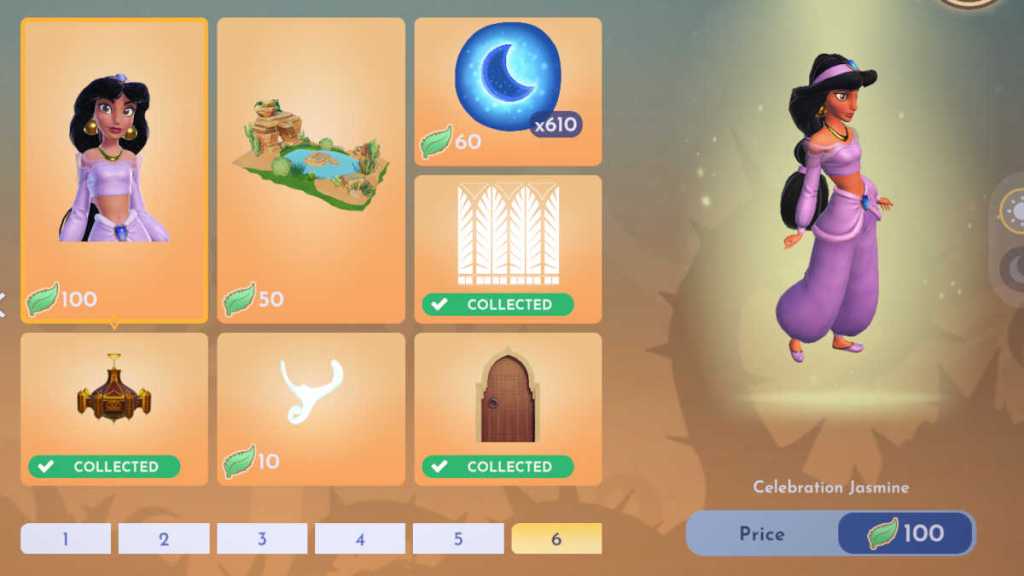 Tier 6 rewards in the Oasis Retreat Star Path in Disney Dreamlight Valley