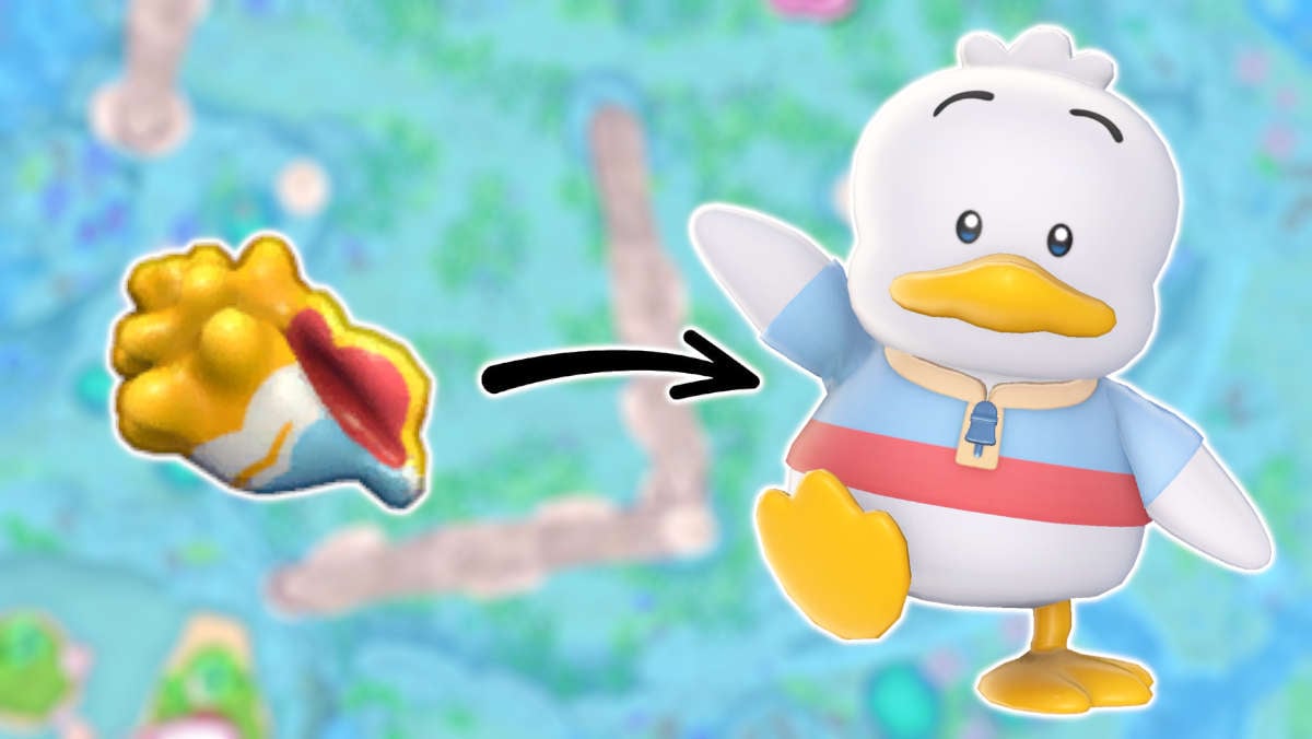 Pekkle and the Yellow Echo Conch in Hello Kitty Island Adventure