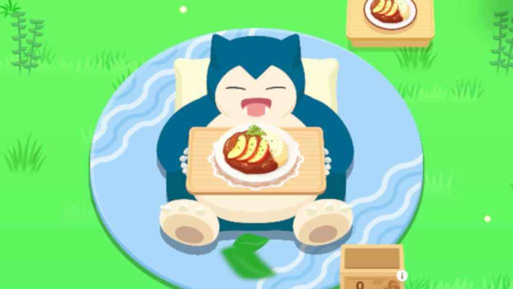 Snorlax with a meal in Pokémon Sleep