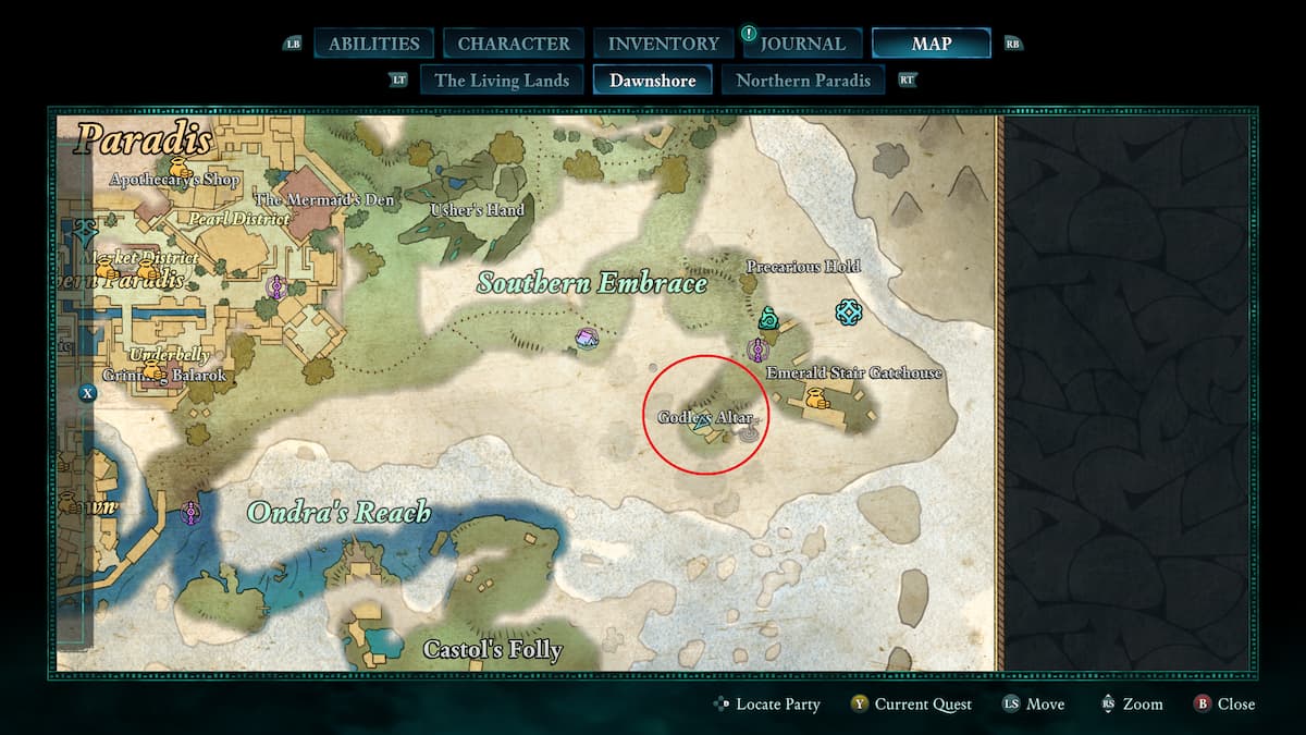 Godless Altar map location