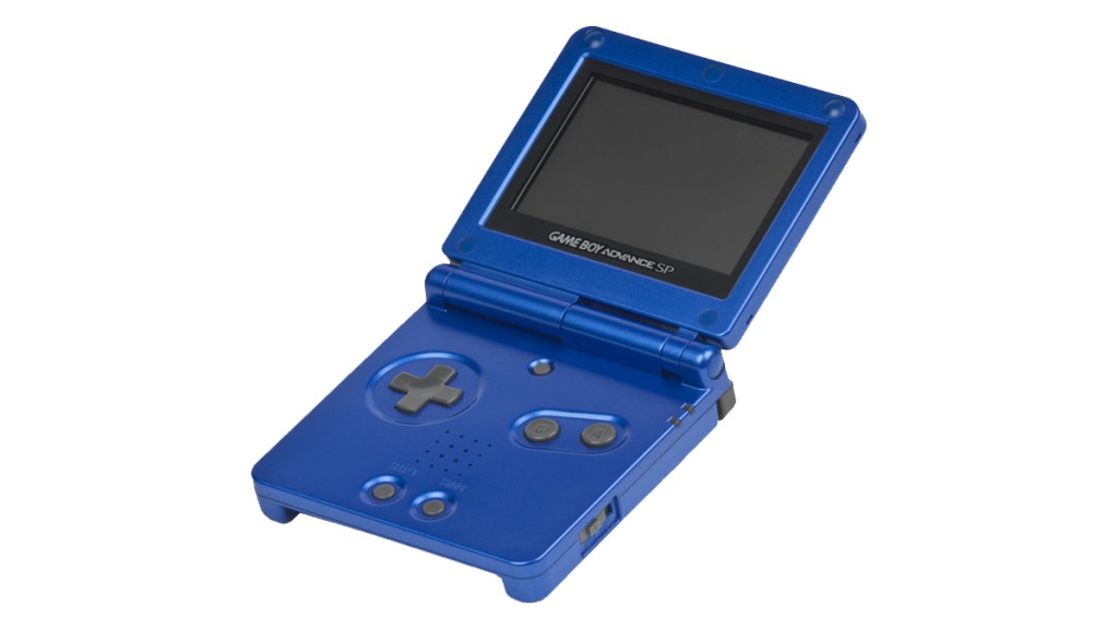 a GBA SP on white background