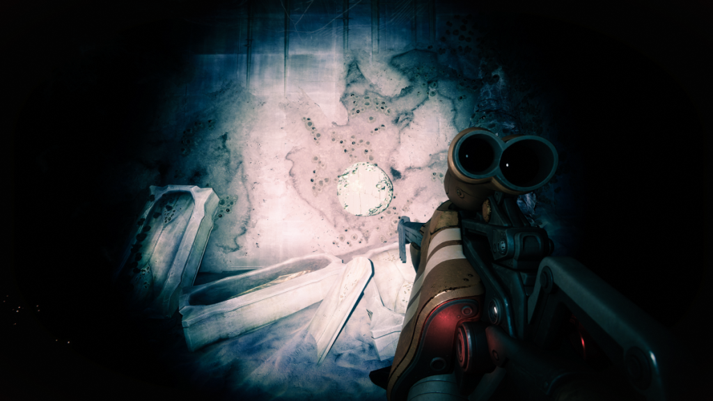 Destiny 2 Hive Rune in the Catacombs on the Moon.